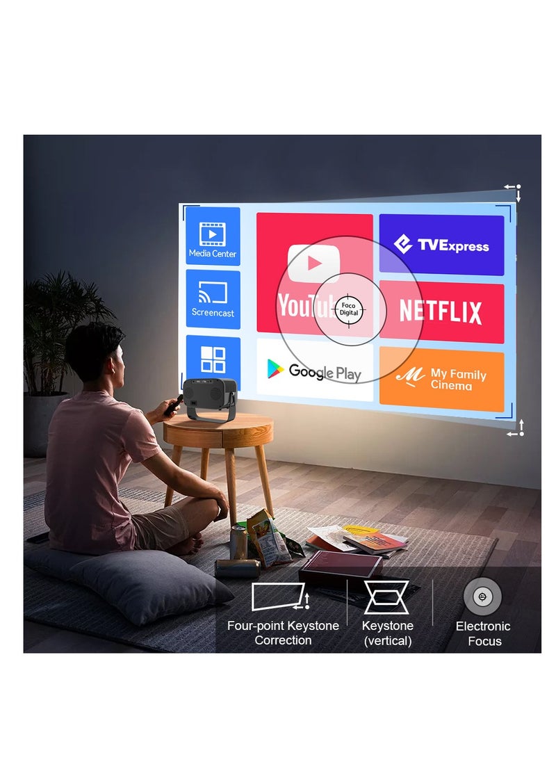 SLG - Portable Projector Wifi Android Full HD LED 1920x1080P 3800 Lum Home Office Mobile Phone Wireless Android System Projector - Image 1