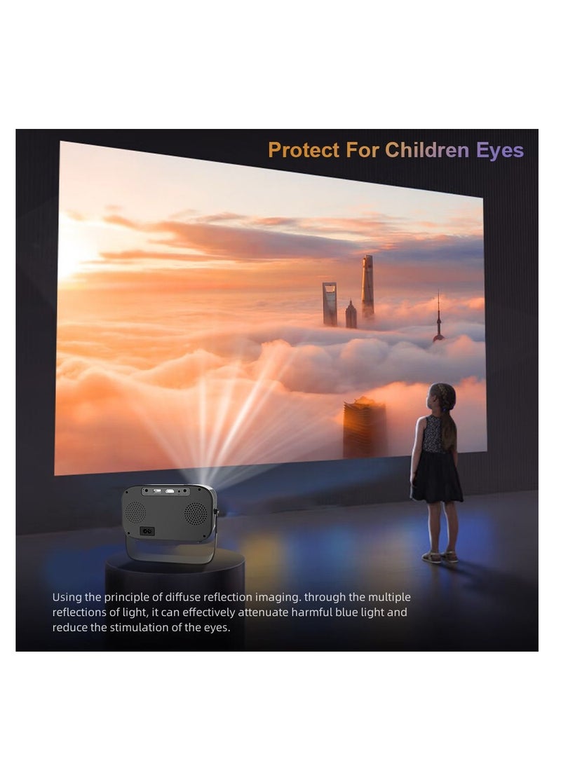 SLG - Portable Projector Wifi Android Full HD LED 1920x1080P 3800 Lum Home Office Mobile Phone Wireless Android System Projector - Image 1