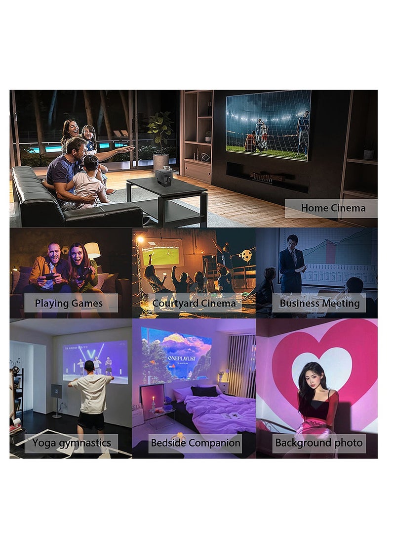 SLG - Portable Projector Wifi Android Full HD LED 1920x1080P 3800 Lum Home Office Mobile Phone Wireless Android System Projector - Image 1