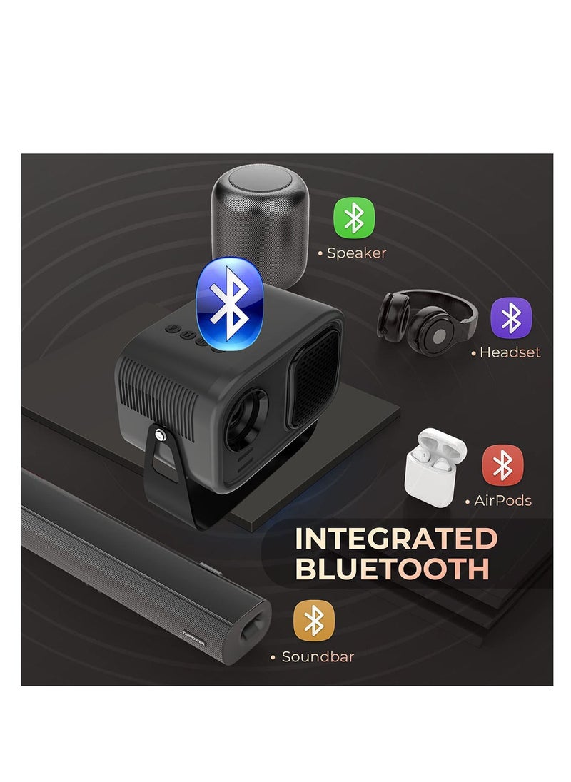SLG - Portable Projector Wifi Android Full HD LED 1920x1080P 3800 Lum Home Office Mobile Phone Wireless Android System Projector - Image 1