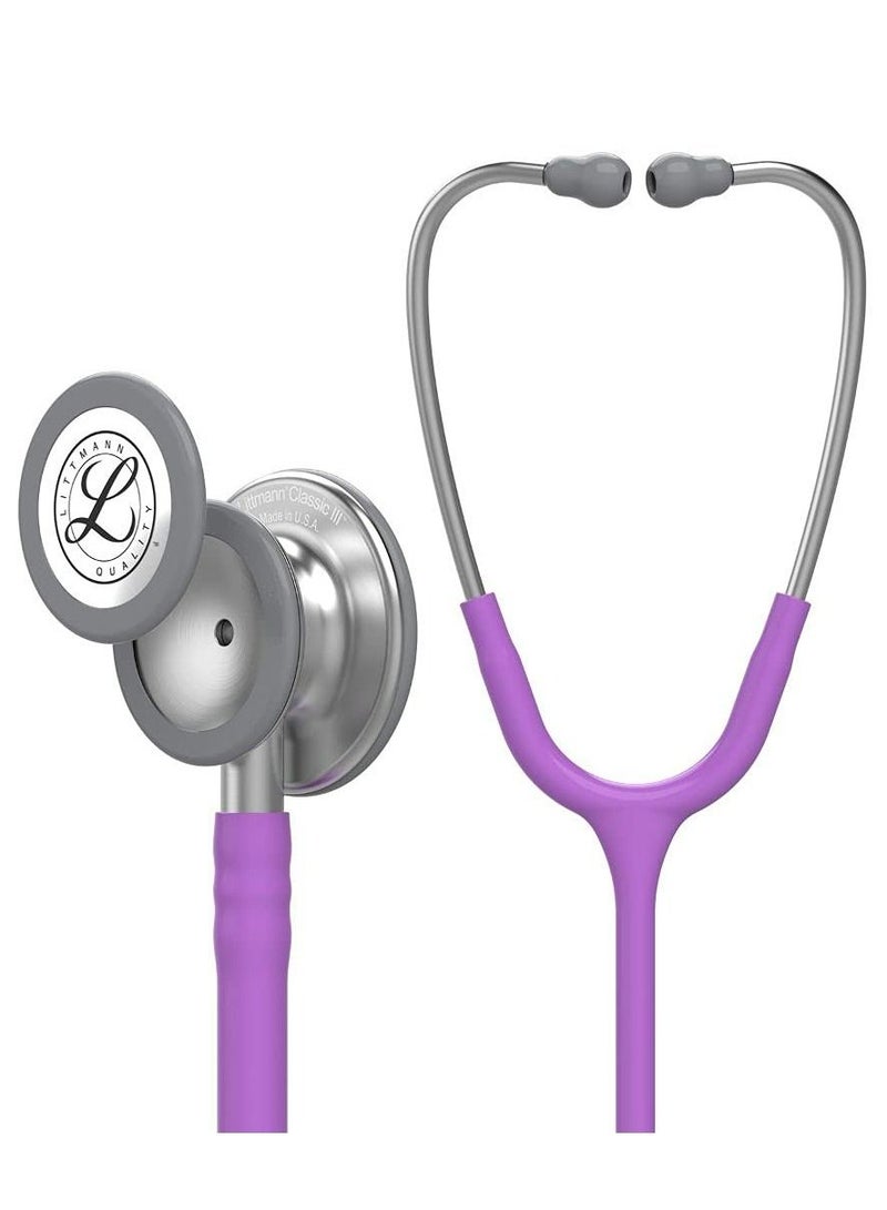 3M Littmann Classic III Monitoring Stethoscope, Lavender Tube, 27, inch, 5832 