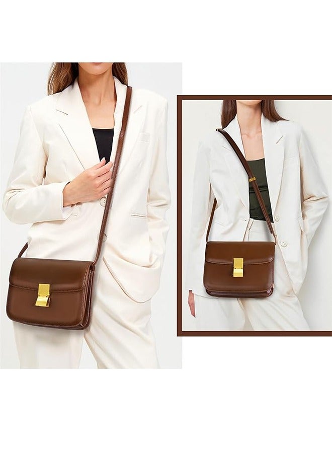 Women's Crossbody Bags Fashion Shoulder Bags Leather Square Crossbody Bags Single Shoulder Wallets Flap Shoulder Bags Handbags - Image 2