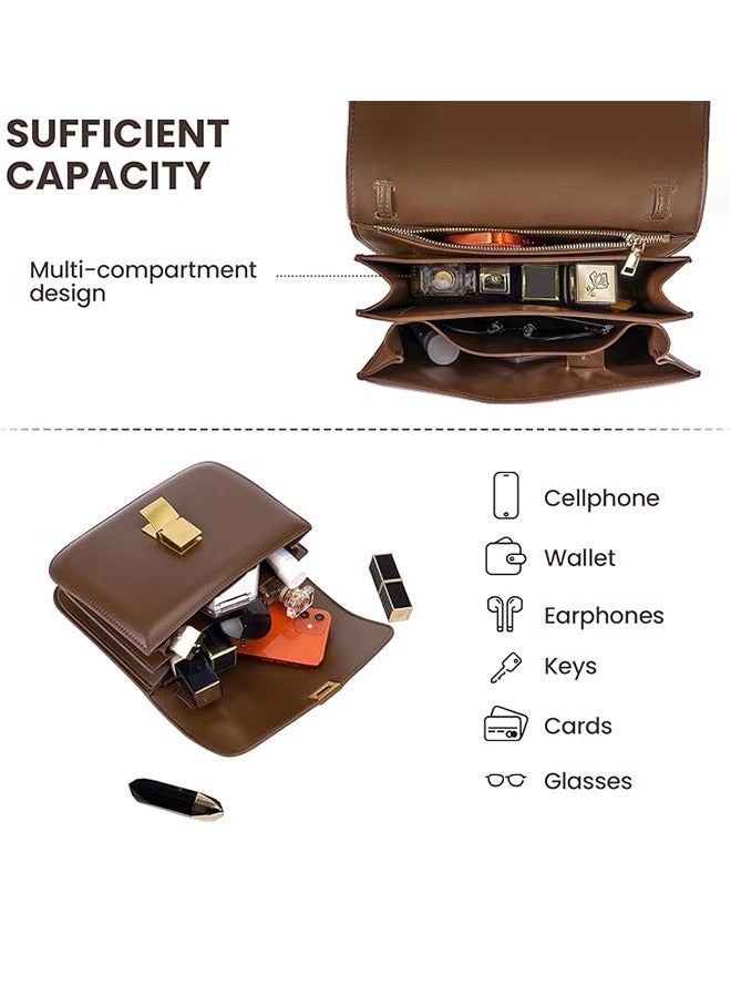 Women's Crossbody Bags Fashion Shoulder Bags Leather Square Crossbody Bags Single Shoulder Wallets Flap Shoulder Bags Handbags - Image 5