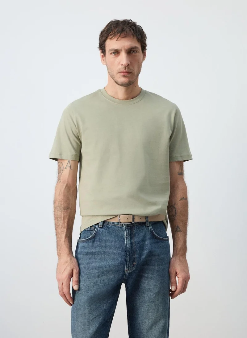 Mango Man 100% cotton slim-fit t-shirt