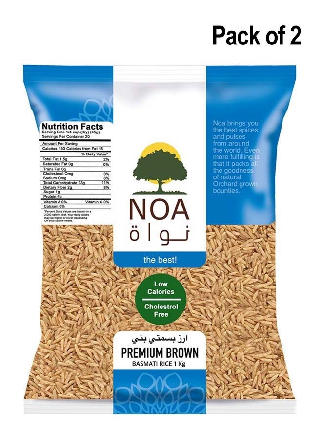 Noa Brown Basmati Rice 2 x 1kg 