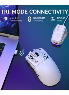 Attack Shark X11 Tri-mode Bluetooth Wireless Gaming Mouse with with Magnetic Charging Dock, Lightweight Anti Slip Mouse, PixArt PAW3311 Sensor, 22K DPI, BT/2.4Ghz/Wired, for PC/MAC  - Image 4