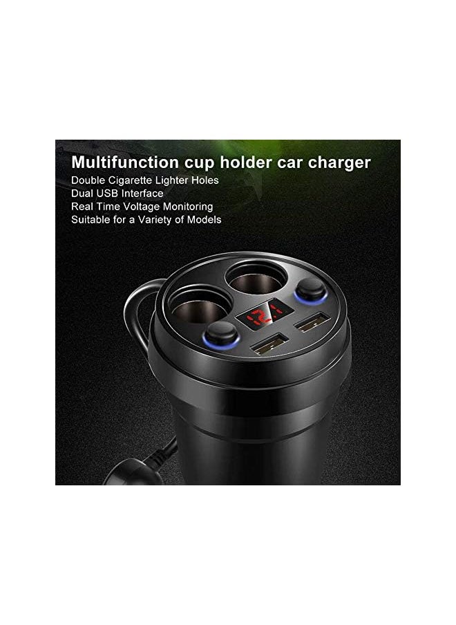 PROMASS - Sockets Car Cigarette Lighter Splitter, 12V/24V 120W Car Power Adapter Inverter, 3.1A Dual USB Port Car Charger Quick Charging, Compatible with Phone Androids GPS Dash Cam - Image 1