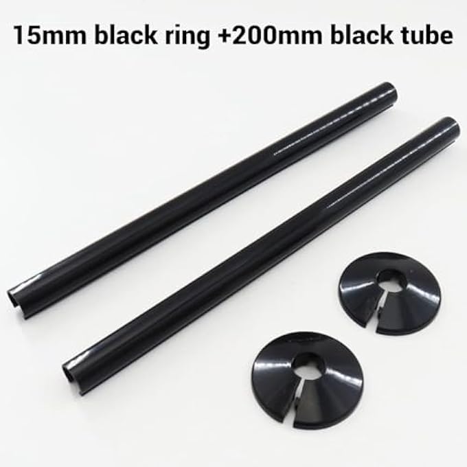 PACK OF 4 BLACK 15MM RADIATOR PIPE HOLE COVERS - DURABLE, EASY-TO-INSTALL, SLEEK FINISH, FIT FOR RADIATOR PIPES - Image 2