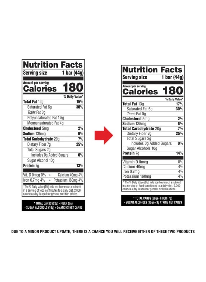 Atkins Snack Caramel Chocolate Nut Roll Bar 5 Bars 1.55 oz (44 g) Each - Image 1