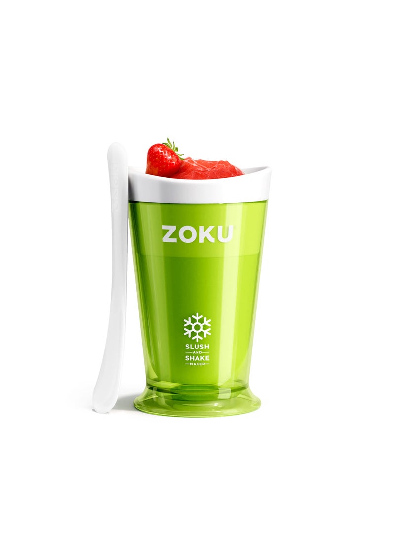 ZOKU - ZOKU Original Slush and Shake Maker Compact Make and Serve Cup with Freezer Core Creates SingleServing Smoothies Slushies and Milkshakes in Minutes BPAfree Green - Image 1