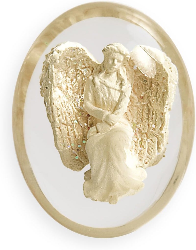 Angelstar Courage Angel Worry Stone - 1.5" H x 1.5" W, White with Gift Envelope - Image 2