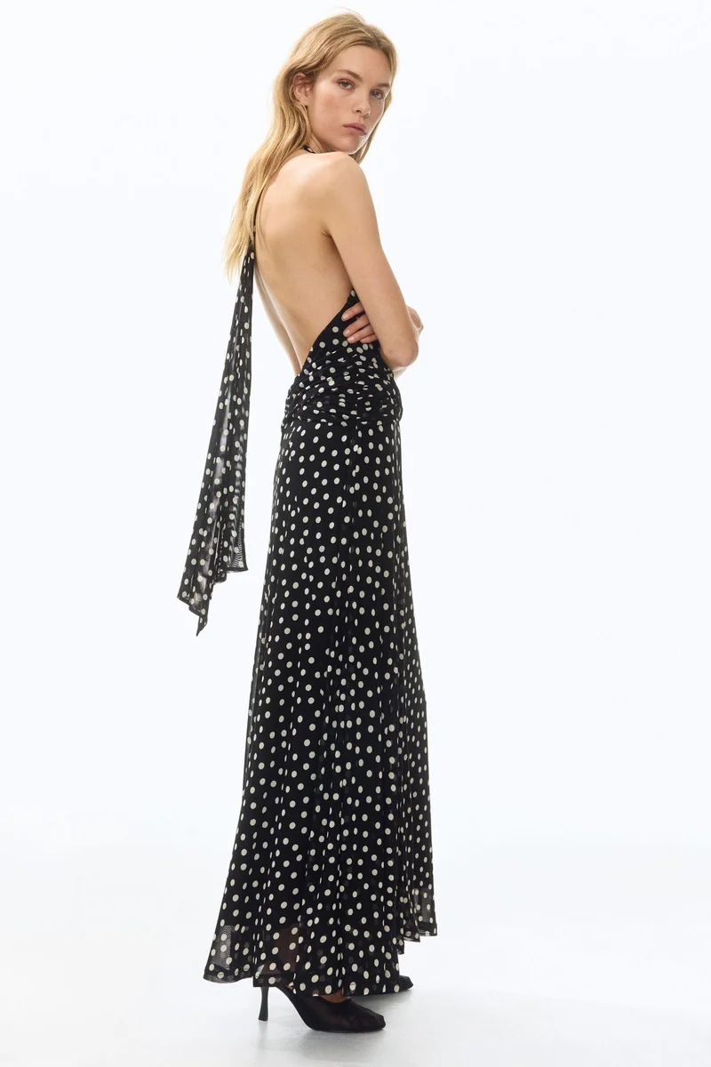 H&M Mesh halterneck dress