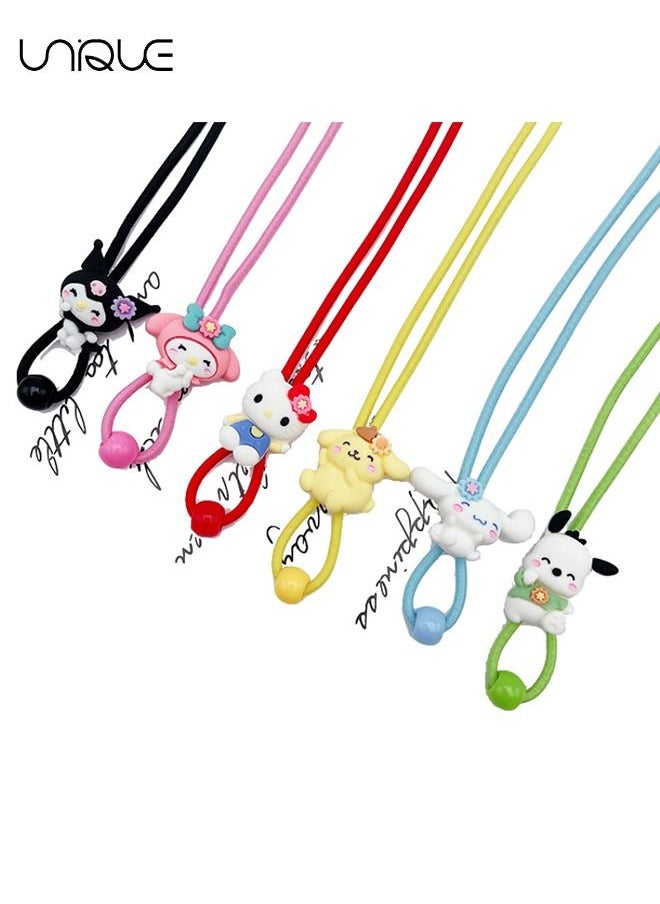 Unique - 6Pcs Adjustable Mask Holder with Clips, Safety & Comfortable Mask Lanyards Necklace, Elastic Strap Lanyard String Hooks - Image 1