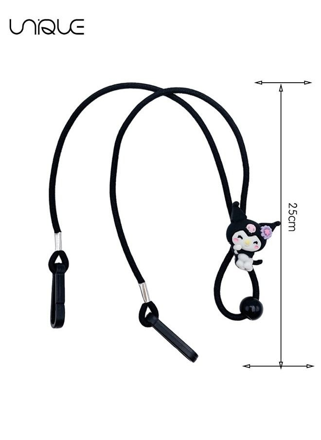 Unique - 6Pcs Adjustable Mask Holder with Clips, Safety & Comfortable Mask Lanyards Necklace, Elastic Strap Lanyard String Hooks - Image 1