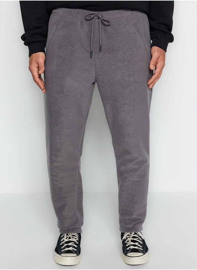 trendyol - Smoked Regular/Normal Cut Elastic Leg Jogger Anti-pilling Fleece Sweatpants TMNAW24EA00020 - Image 1