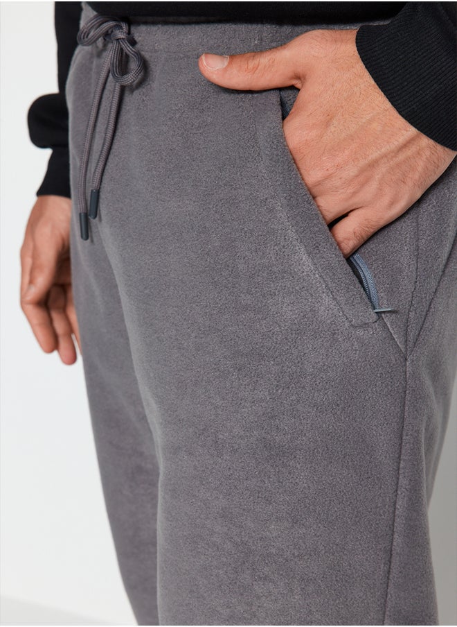 trendyol - Smoked Regular/Normal Cut Elastic Leg Jogger Anti-pilling Fleece Sweatpants TMNAW24EA00020 - Image 1