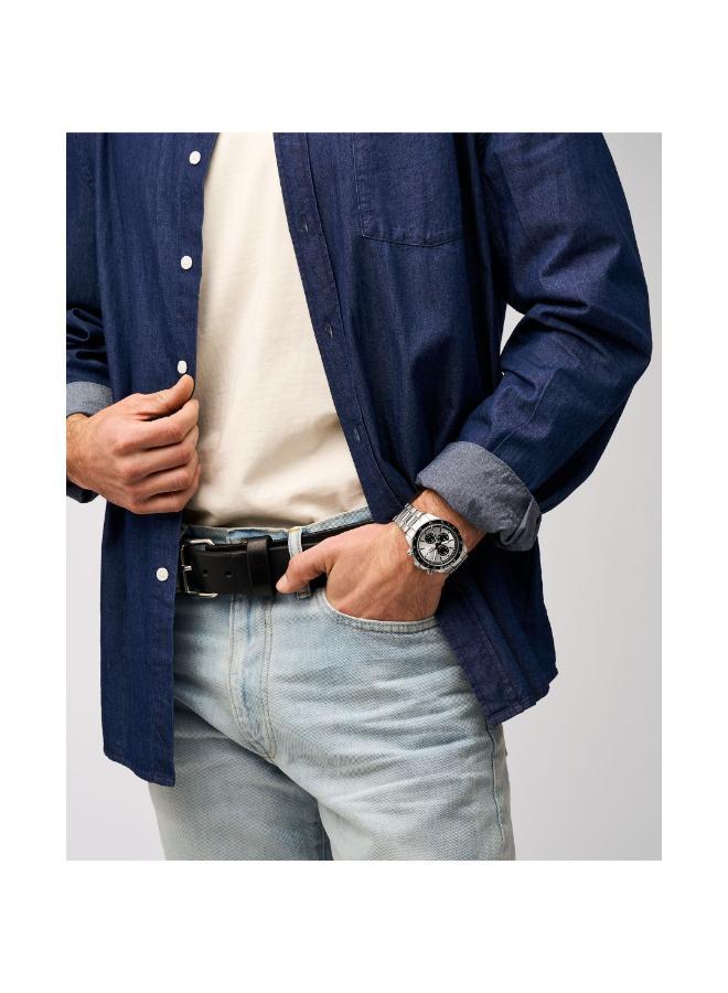 فوسيل ساعة يد كلاسيكية من الستانلس ستيل بعقارب - Image 4