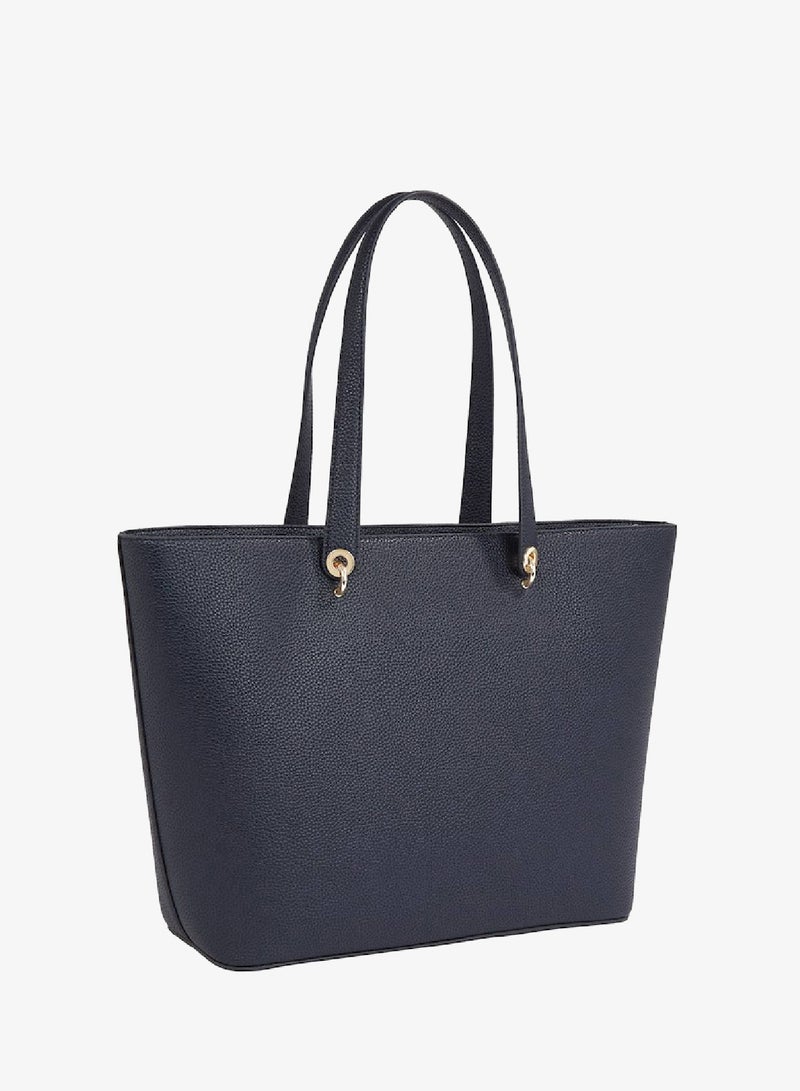 TOMMY HILFIGER Women's Monogram Plaque Tote Handbag, Polyurethane - Image 3