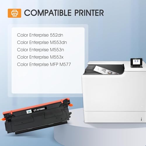 Cool Toner 508X 508A M553 Toner Cartridge Set Compatible for HP 508A 508X CF360X CF360A for HP Color LaserJet Enterprise M553 M552 MFP M577 Series M552dn M553dn M553n M553x Printer High Yield New Version 4 Pack - Image 2