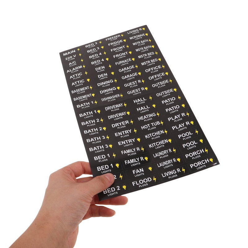 3 Sets Breaker Panel Labels, Electrical Box Catalog Labels & Number Stickers, Removable Electrical Number Directory Load Center Sticker - Image 2