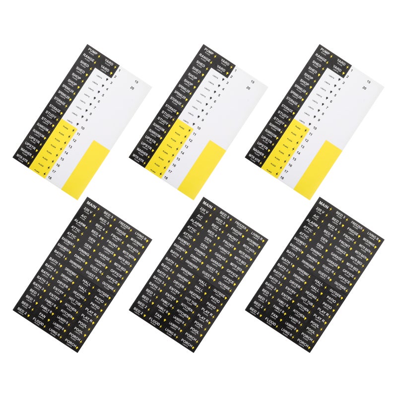 3 Sets Breaker Panel Labels, Electrical Box Catalog Labels & Number Stickers, Removable Electrical Number Directory Load Center Sticker - Image 4