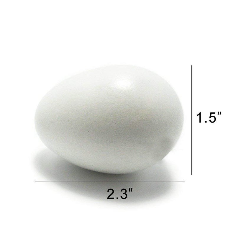 SallyFashion SallyFashion Wooden Fake Eggs,9 Pieces White Wooden Easter Egg Wood Eggs for Crafts Easter Home Decor  - Image 2
