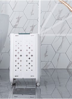 NKX 2 Layers Laundry Baskets with Wheels  - Image 4