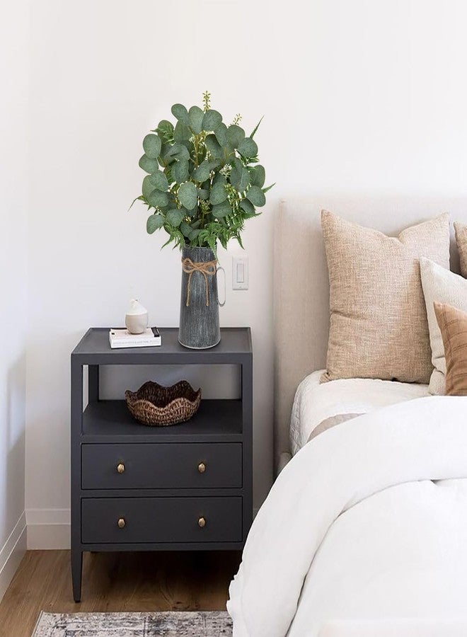 Arborus Lifelike Artificial Eucalyptus Plant in Rustic Metal Vase – 17.7" Realistic Faux Greenery for Farmhouse Home Décor, Living Room, Kitchen, Office, Weddings & Table Centerpieces - Image 4