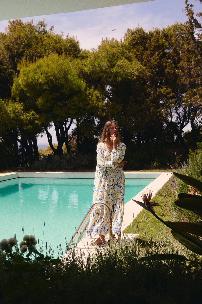 H&M Tie-belt crêpe dress