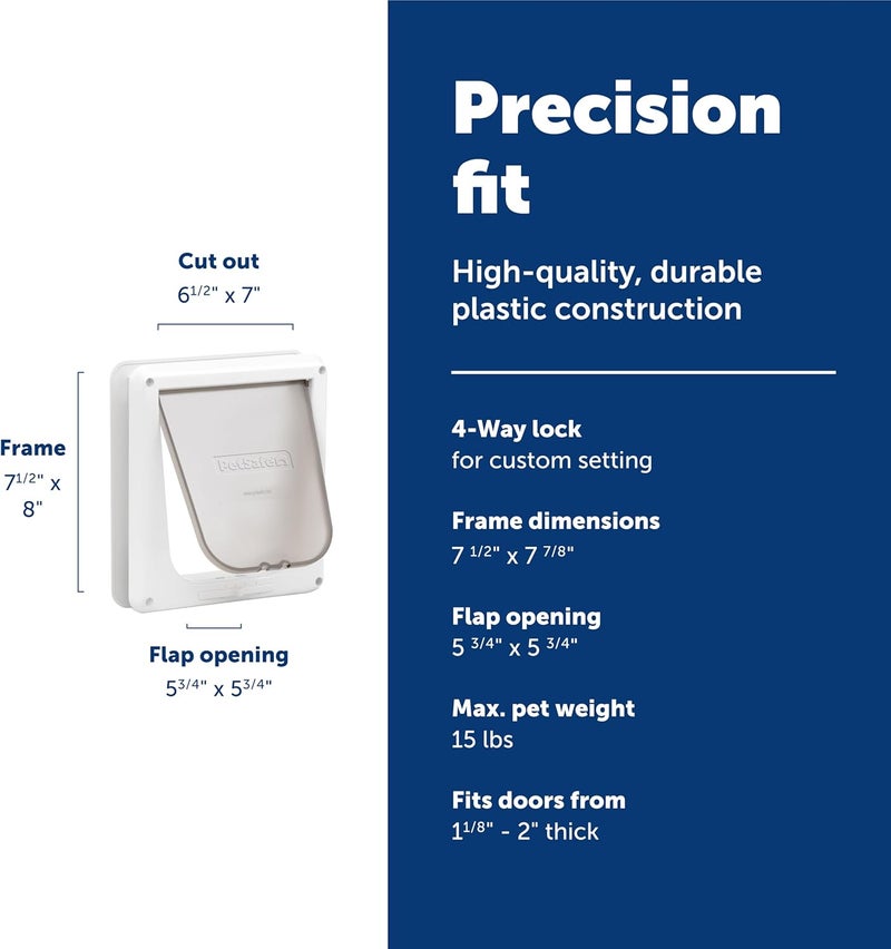 PetSafe Interior Cat Door with 4-Way Locking System - Tinted Privacy Flap for Litter Box Access - Image 3