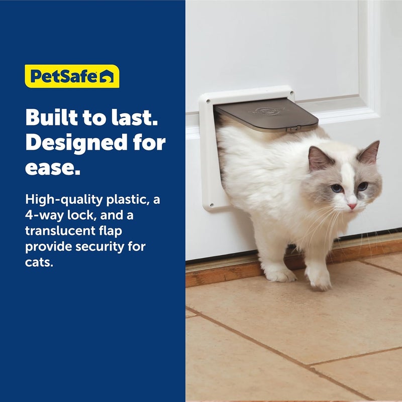 PetSafe Interior Cat Door with 4-Way Locking System - Tinted Privacy Flap for Litter Box Access - Image 5
