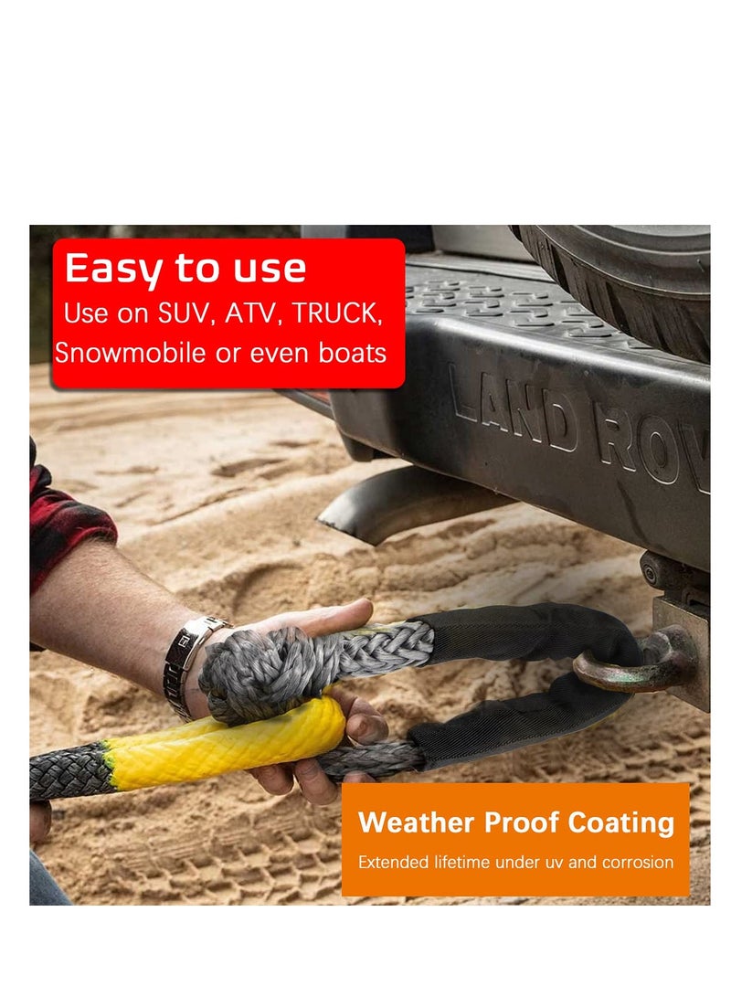 SYOSI Soft Shackle Synthetic Road Recovery Rope 1/2' X 22 Inch (57,000LBS) Breaking Strength for Sailing SUV ATV 4X4 Truck Jeep 2 Pack -Safer Than Metal Shack - Image 5