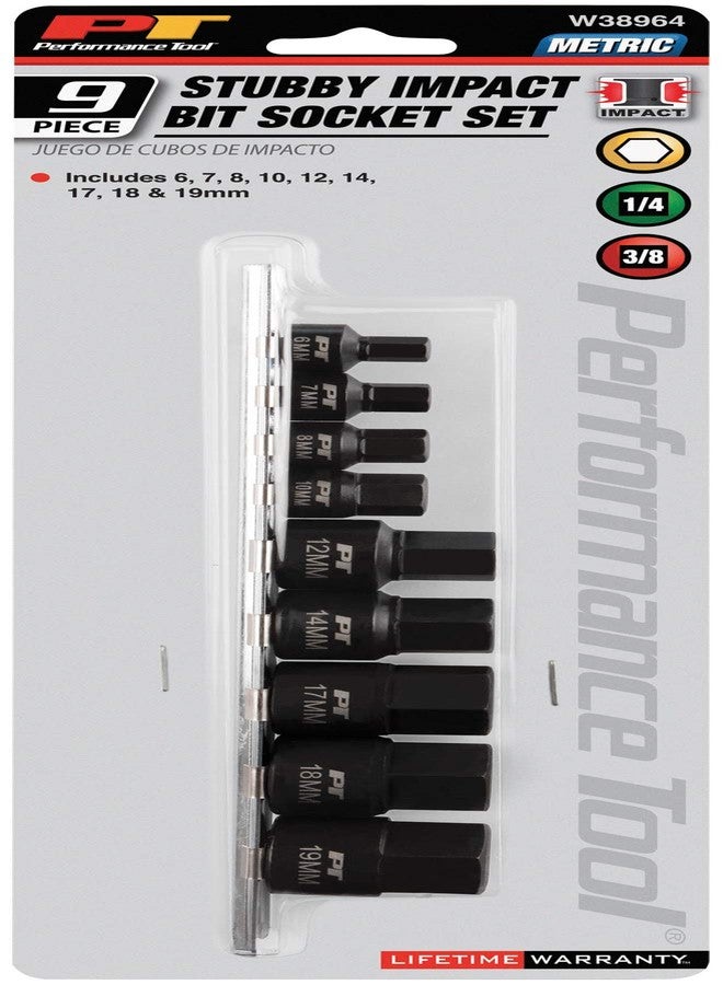 بيرفورمانس تول طقم مقابس بت سداسية مترية للتأثير W38964 من Performance Tool، مكون من 9 قطع - Image 3