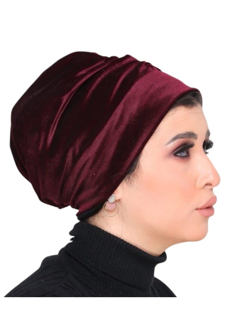 Turban hijab with volume, flat front, Lycra