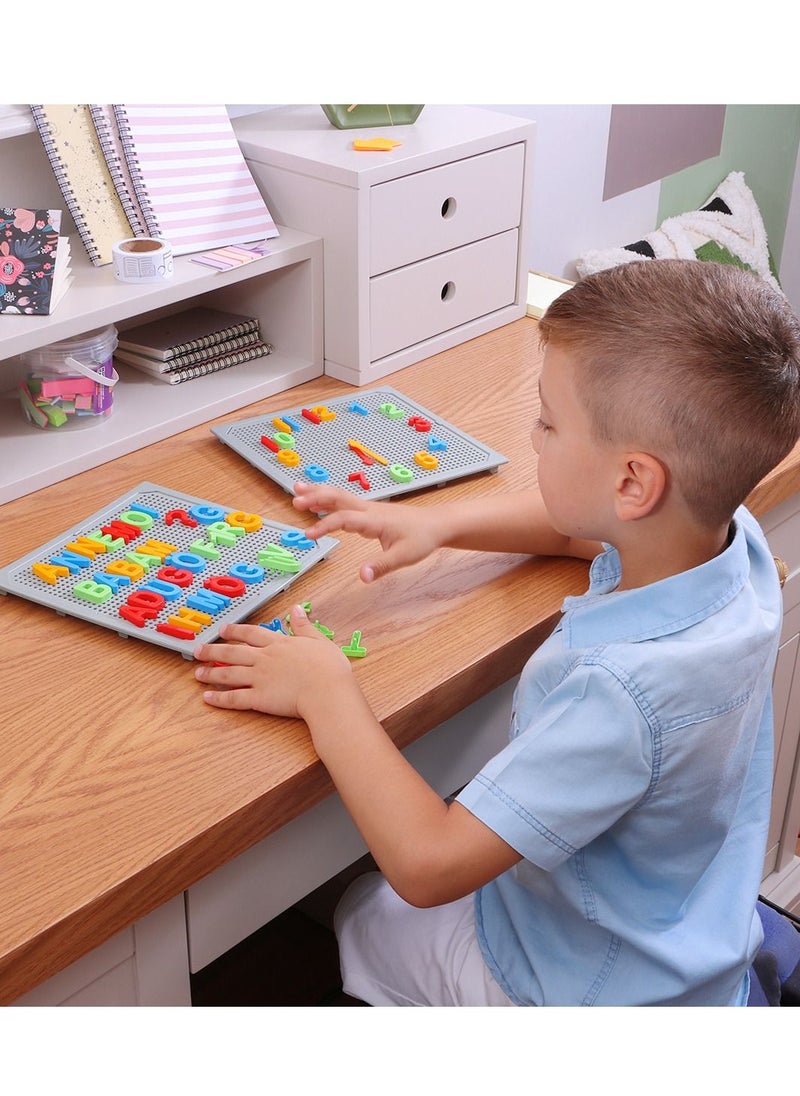 Ogi Mogi Toys Letter and Numbers Play Set, 220 Pieces Alphabet and Math Symbols, Spelling, Reading, Counting, Hands-on Educational Toys, Pre School Nursery Kids  - Image 4