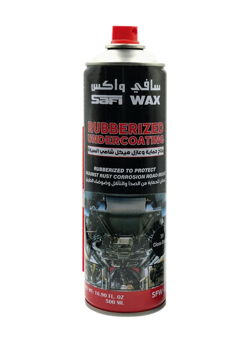 Safi WAX - 500ml Gloss Black Rubberized Undercoating Spray, Protection From Rust Corrosion And Road Noise SFW084 - Image 1