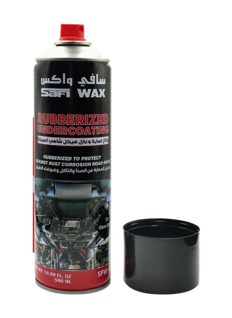 Safi WAX - 500ml Gloss Black Rubberized Undercoating Spray, Protection From Rust Corrosion And Road Noise SFW084 - Image 1