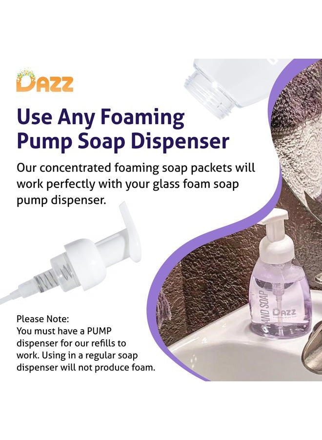 Dazz Foaming Hand Soap Whole House Starter Kit (3 Reusable Foaming Bottle Dispensers, 6 Tablet Packets) Liquid Hand Wash, Naturally Safe & Non Toxic, Rich Lather, Lavender Lemon Scent - Image 5