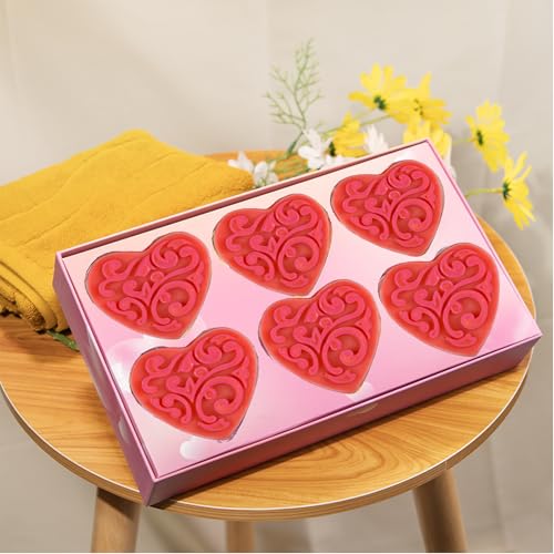 Copzievkae 2 Pack Heart Silicone Molds, 12 Cavity Heart Shaped Silicone Mold For Chocolate, Hearts Shaped Chocolate Molds, Ice Cube Trays for Baking, Candy, Candles, Pink - Image 4