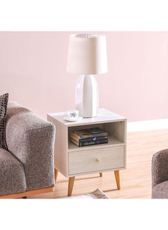 DANUBE HOME Patterson End Table Multifunctional Living Room Table Space Saving Side Table Modern Design Furniture For Home 48x40x56 cm Light Oak  - Image 2