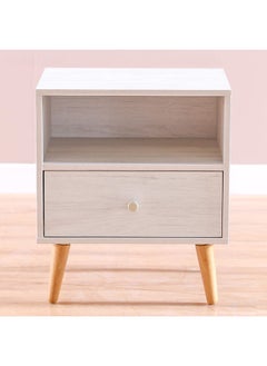 DANUBE HOME Patterson End Table Multifunctional Living Room Table Space Saving Side Table Modern Design Furniture For Home 48x40x56 cm Light Oak  - Image 3