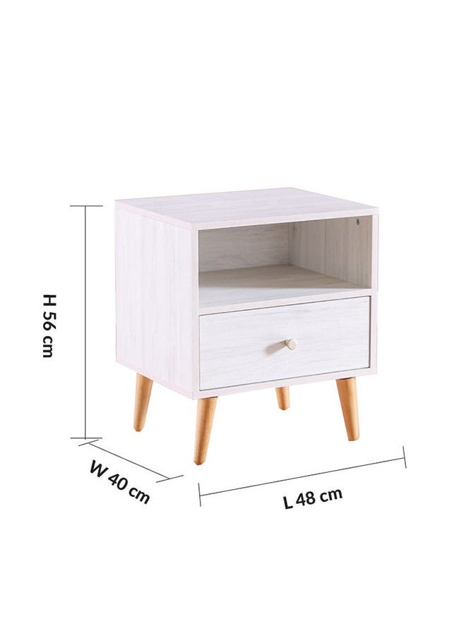 DANUBE HOME - Patterson End Table Multifunctional Living Room Table Space Saving Side Table Modern Design Furniture For Home 48x40x56 cm Light Oak - Image 1