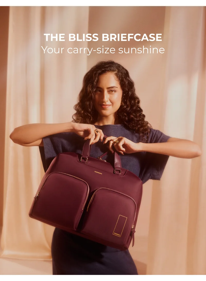 موكوبارا للتجارة ذ.م.م The Bliss Briefcase - Premium Vegan Leather | Cafe Culture, Purple