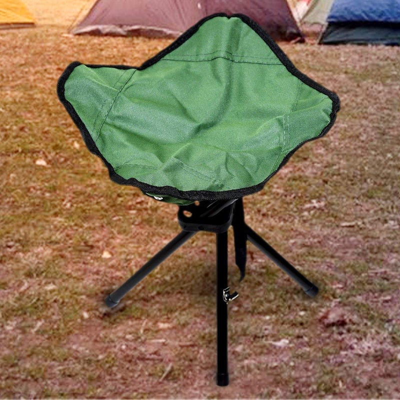 overa Camping Folding Stool Portable 3 Legs Chair Tripod Seat for Outdoor Hiking Fishing Picnic Travel Beach BBQ Garden Lawn with Strap Cloth - Image 5