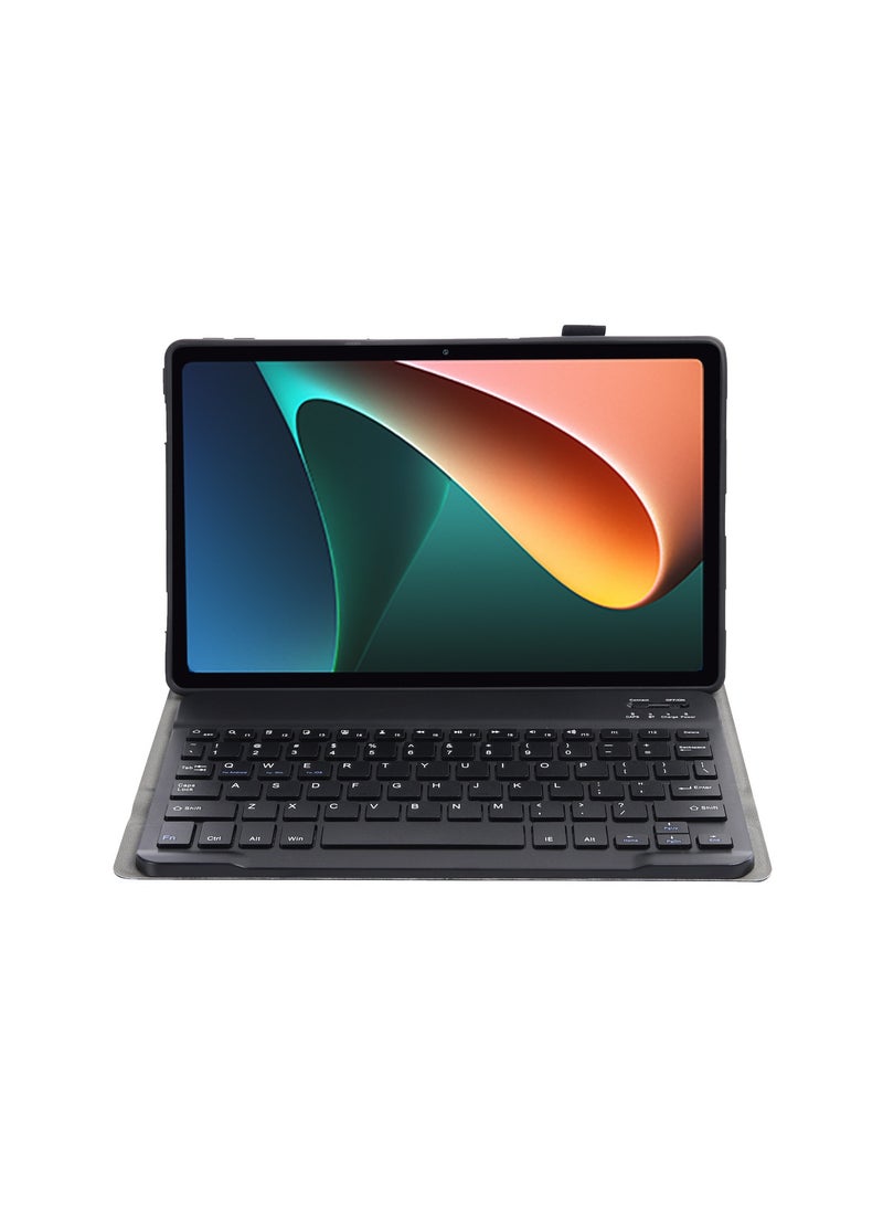 URBBKING Stand Folio Detachable Wireless Bluetooth Keyboard Cover Soft TPU Back Case for Xiaomi Pad 7 / Pad 7 Pro Black - Image 1
