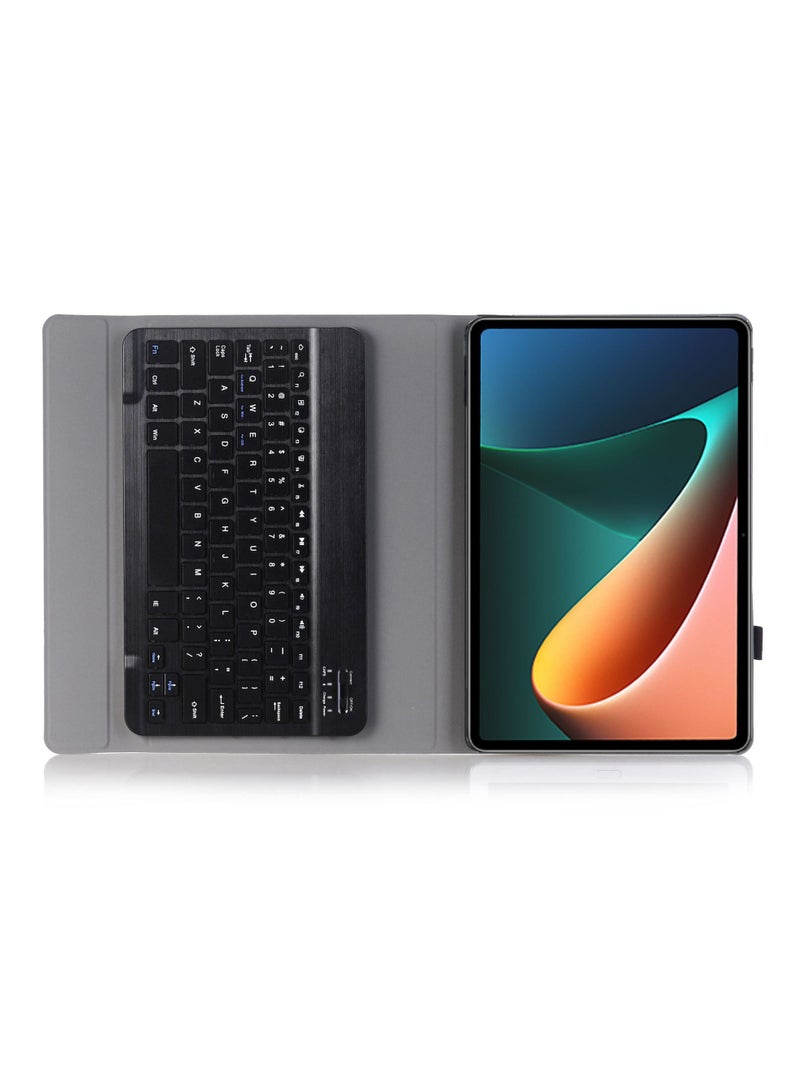 URBBKING Stand Folio Detachable Wireless Bluetooth Keyboard Cover Soft TPU Back Case for Xiaomi Pad 7 / Pad 7 Pro Black - Image 2