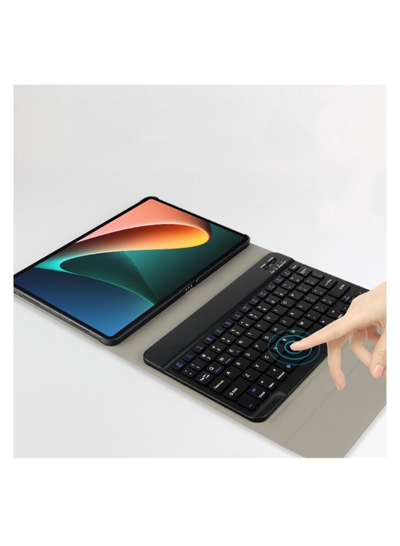 URBBKING Stand Folio Detachable Wireless Bluetooth Keyboard Cover Soft TPU Back Case for Xiaomi Pad 7 / Pad 7 Pro Black - Image 3