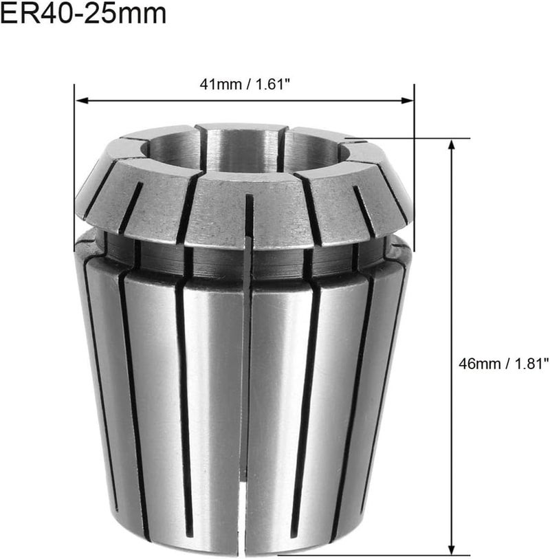 MECRAAF قابض الربيع عالي الدقة ER40 لآلات CNC وأدوات الحفر والتفريز (عبوة من 1) (ER 40، 25-24 مم) - Image 2