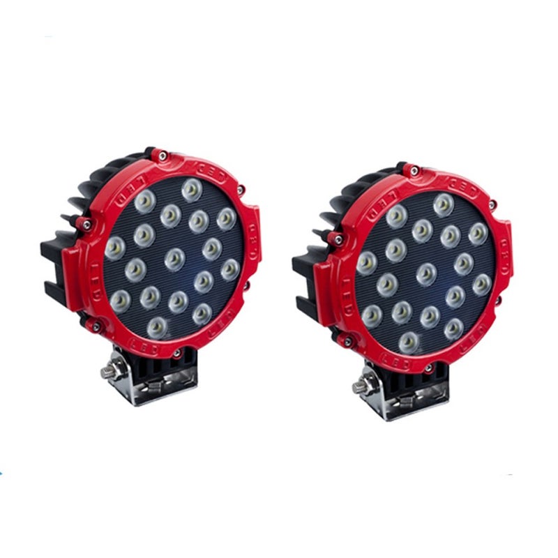 2-Pack 7 Inch Round LED Driving Lights 51W 5100LM Spot Beam Waterproof Off-Road Fog Lamps for Truck SUV - Image 1