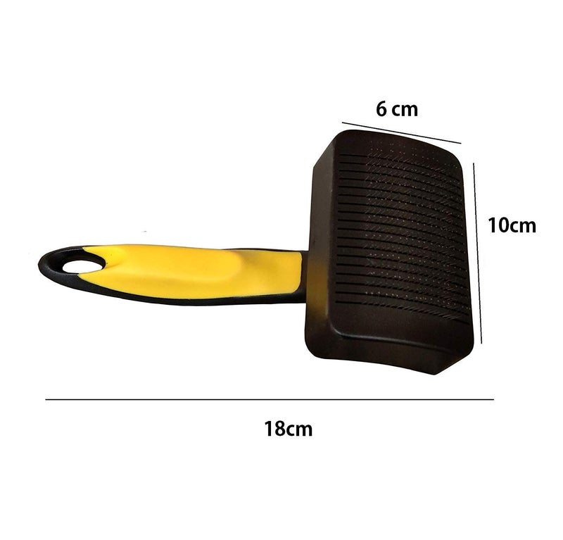 Spanker Dog Grooming Plastic Auto Slicker Self Cleaning Hair Brush for Dogs & Puppies - Color May Vary SSTP - Image 5